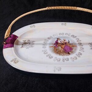Vintage Empress by Haruta Japan Lustreware Serving Tray – Courting Couple Scene
